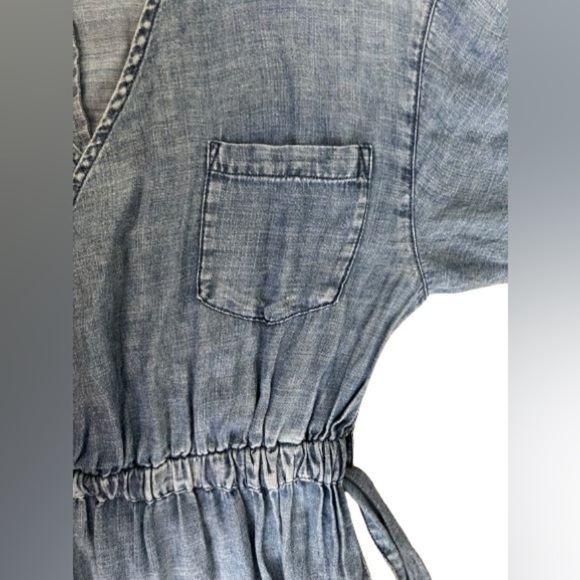 Wash Lab Crossover Dress in Circle Blue. Size XS - Picture 7 of 9